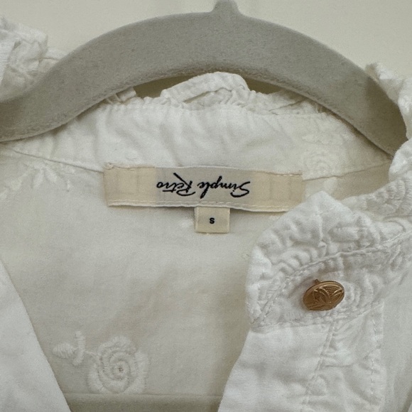 White Ruffled Blouse - Picture 2 of 9